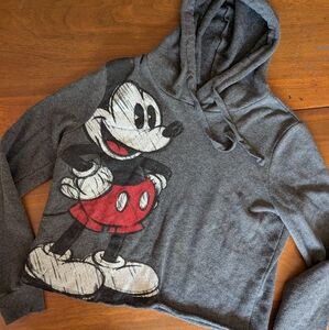 Mickey mouse sweatshirt cropped with roll bottom medium
